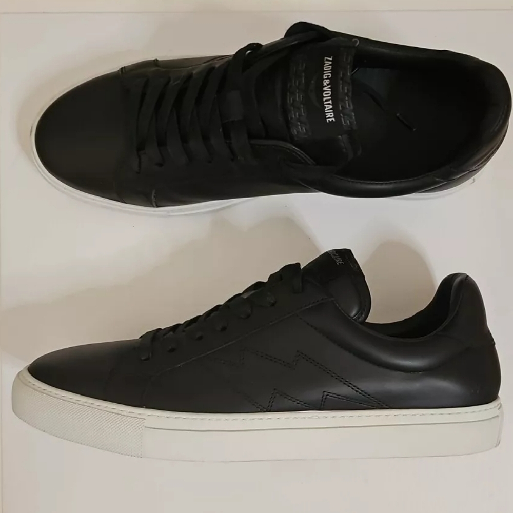 Zadig & Voltair Flash Leather Trainers for Men - Picture 5 of 13